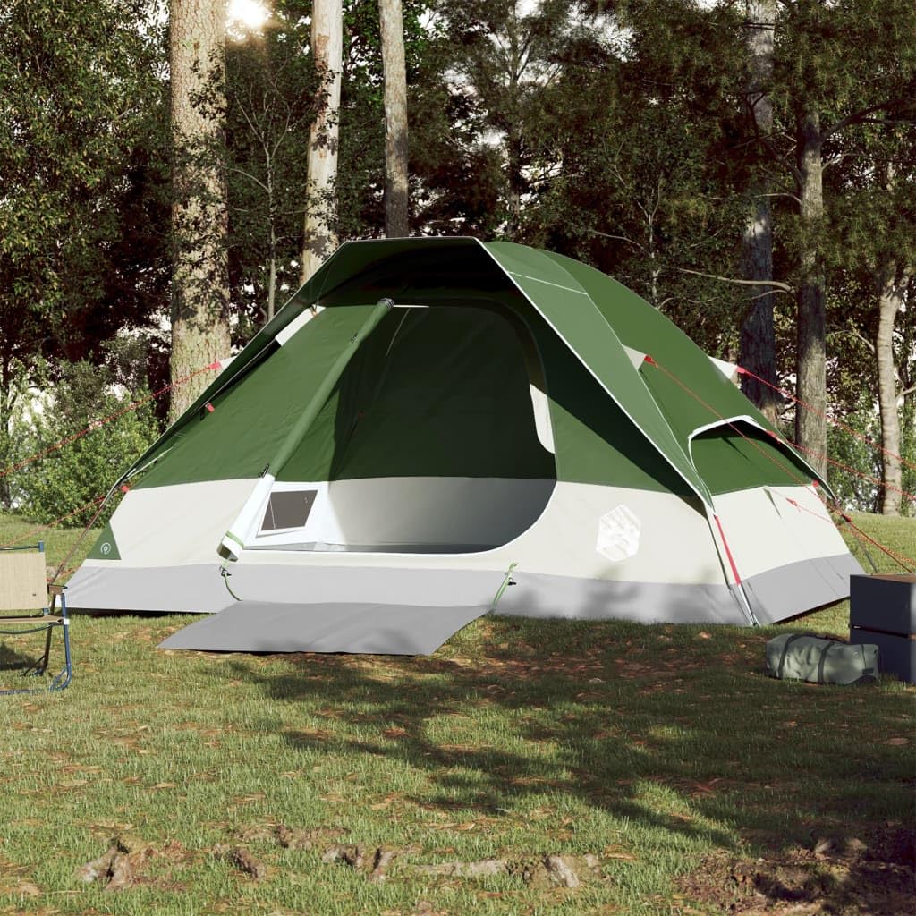 Tienda de campaña iglú para 4 Personas Impermeable Verde, Camping Tienda - 94777