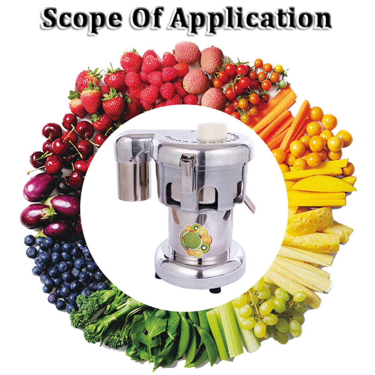 Estrattore di Succo a Freddo da 550 W, Macchina per l'estrazione di Succo per Frutta e Verdura Fresca, estrattore centrifugo in Acciaio Inossidabile con Scarico Automatico delle Scorie (A)