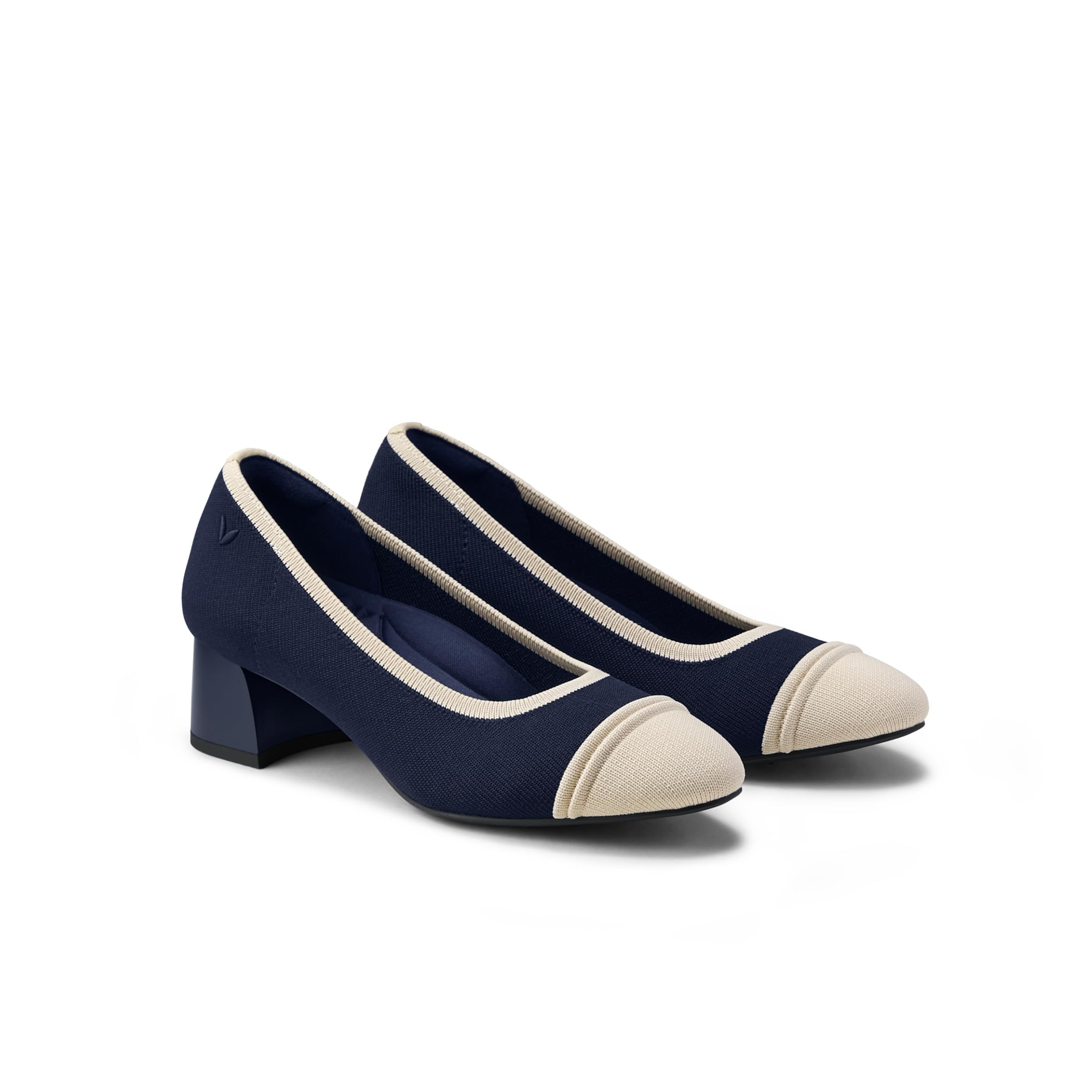 VIVAIA Julie Pro Women's Chic Retro-Inspired Round Toe 4.5cm/ 1.77”High Heels Slip on Dress Chunky Pumps Ideal for Commuting, Socializing, PartyRound-Toe Chunky Heels