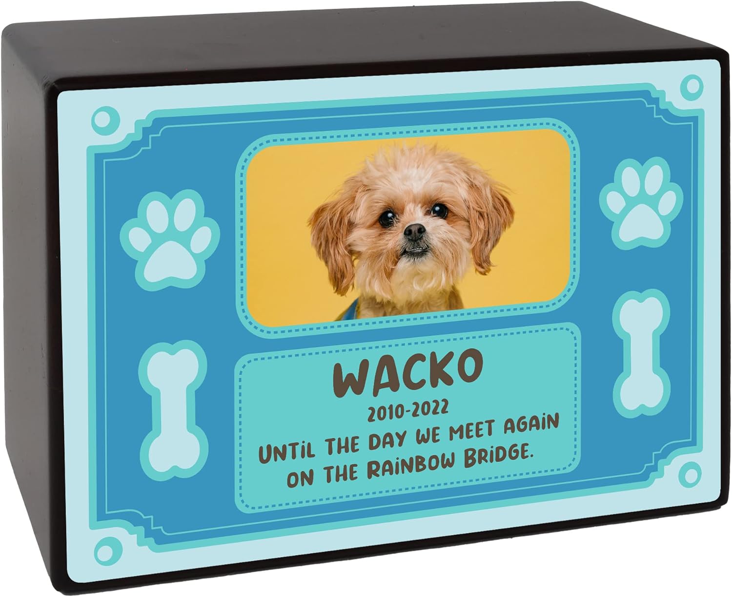 Custom Pet Keepsake Urns for Dogs, Wooden Box for Pet Ashes