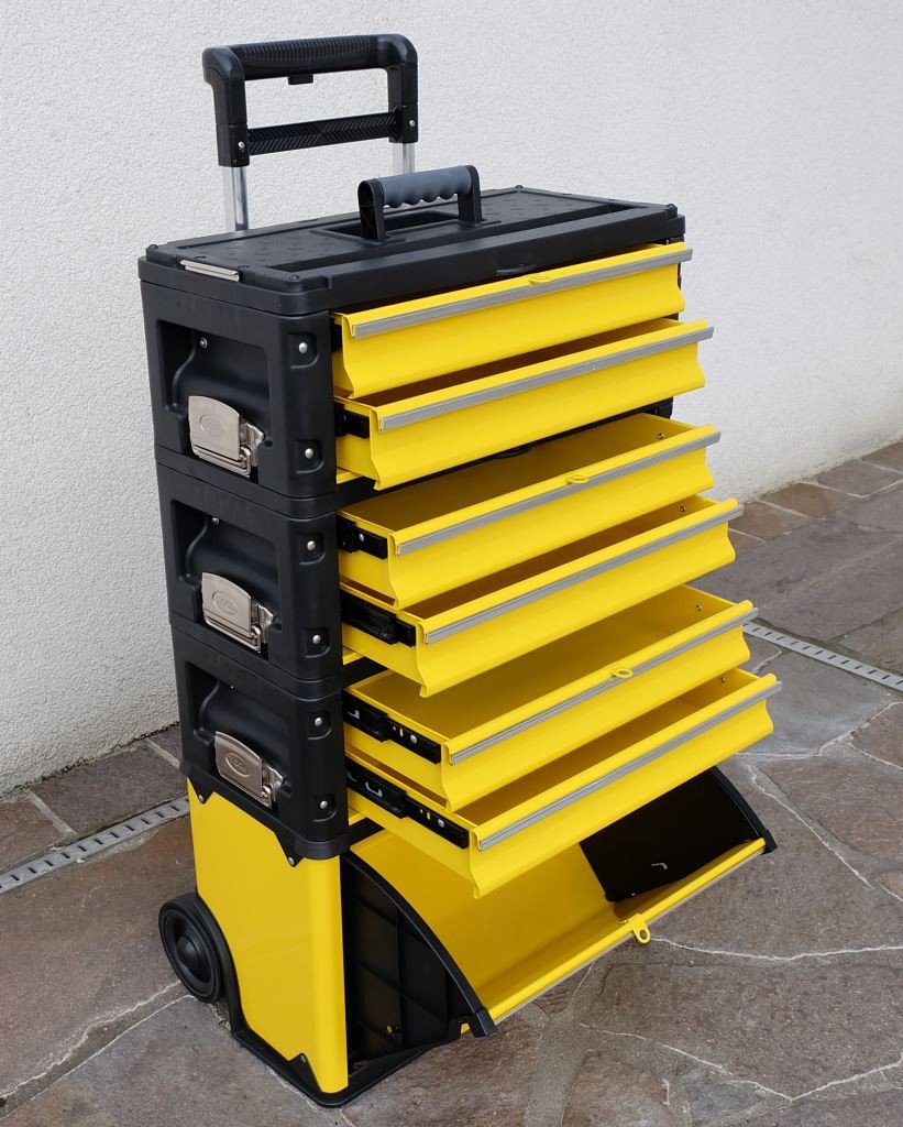 ALEOS Metall Werkzeugtrolley Werkstattwagen XXL Type 305BBBD mit Schubladenverriegelung
