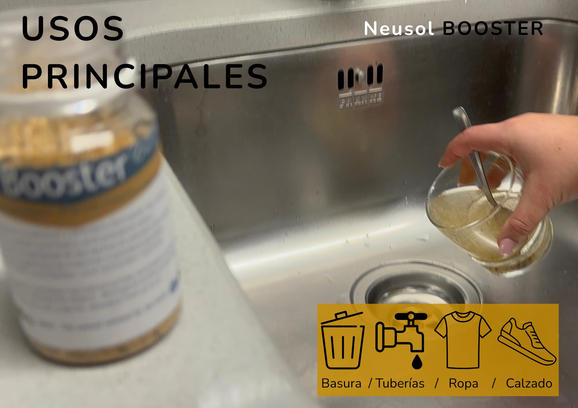 Booster Tratamiento biológico con enzimas para olores y residuos | Bacterias y enzimas activas de mantenimiento bajantes depósitos Ayuda degradar materia orgánica Reduce olores obstruccciones