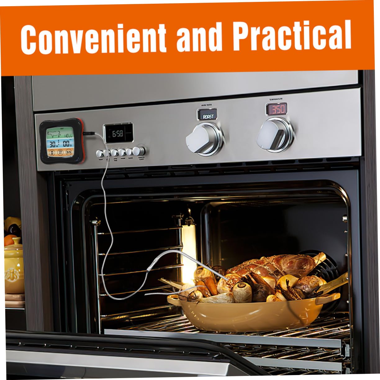 Termometro per Carne Digitale Touch Screen e Timer per Cucina