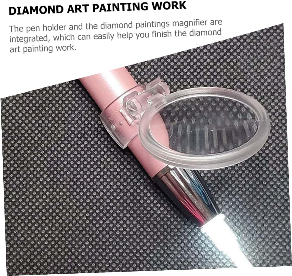 10pcs Magnifying Glass Clip Design Durable Embroidery Tool for Cross-Stitch and Nail Art Crafts Professional Diamond Drawing and Hobby Use