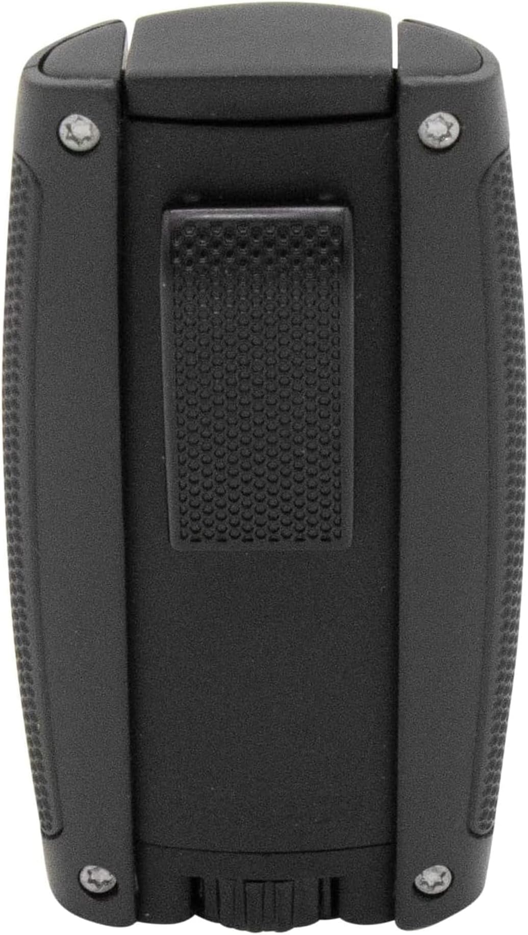 Turismo Double Jet Flame Butane Torch Lighter, Silver | Wind Resistant, Refillable Fuel Tank with EZ-View Window, Adjustable Flame, Easy Push Ignition, Flip-Top Lid, High Altitude Tested