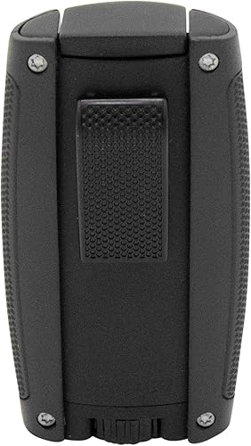 Xikar Turismo Double Jet Flame Butane Torch Lighter, Silver | Wind Resistant