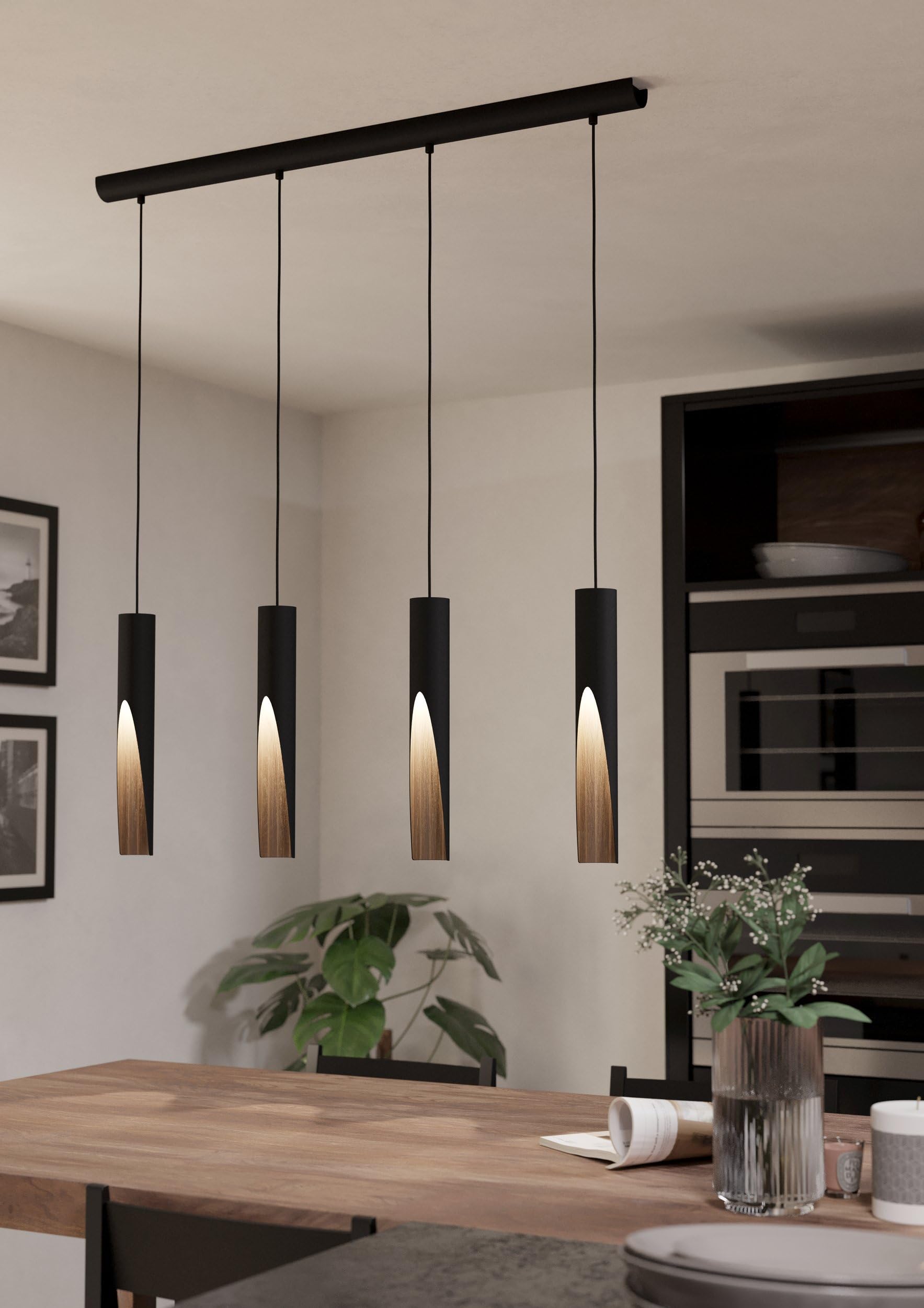 Eetkamer hanglamp Grizedale 3-lichts van Eglo kopen