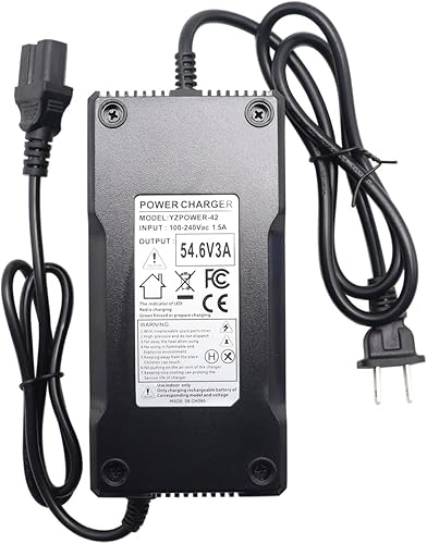 Miniatura 2 de Cargador de fuente de alimentación adaptador de CA de 54.6V 3A/48V 3A Se adapta a la batería de iones de litio de 48 V con 3 agujeros Cable de