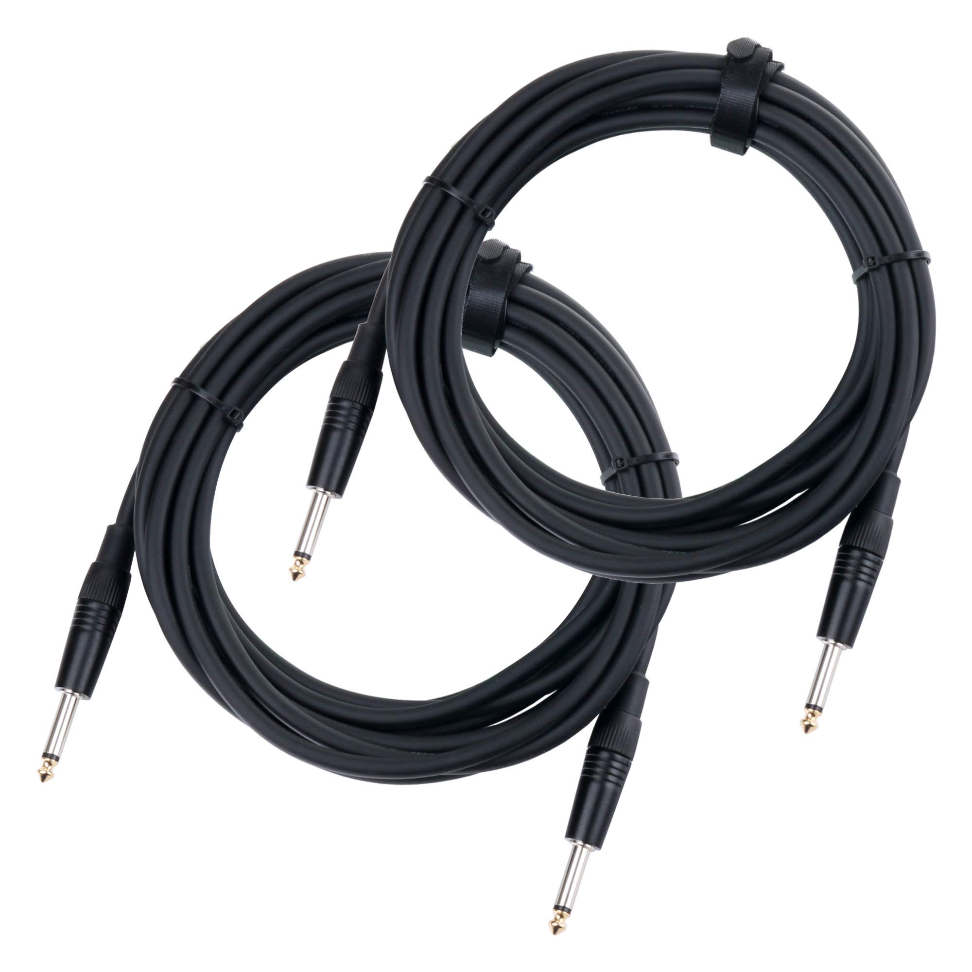 Pronomic BOXJ-5 Lautsprecherkabel DJ PA Boxenkabel (Professionelles Boxenkabel, 6,3 mm Klinke, Länge 5m, säure- und ölfest, Spannzangen-Zugentlastung)