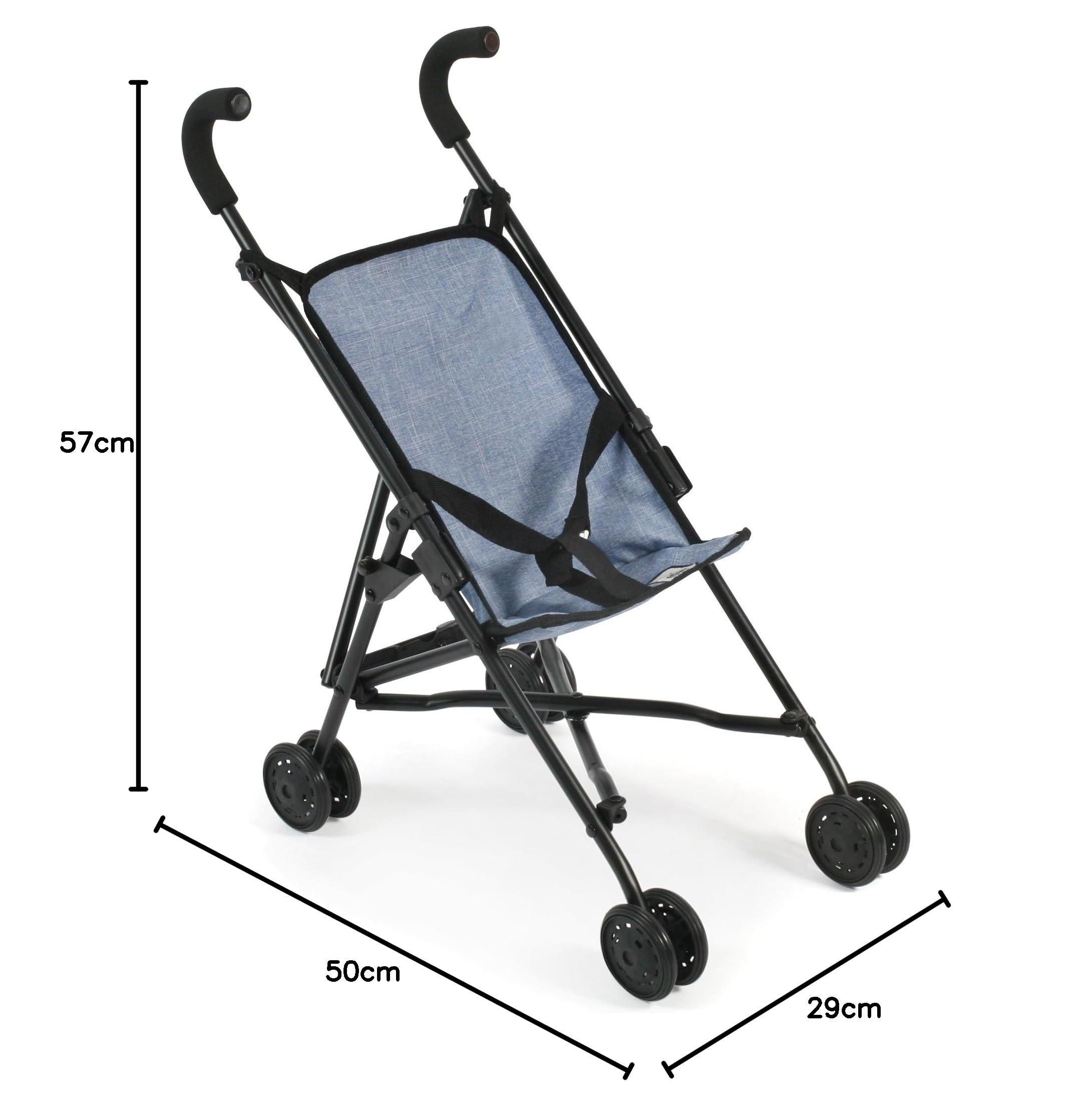 Image secondaire de Bayer Chic 2000 601 50 Mini Poussette Roms, Jeans Blue