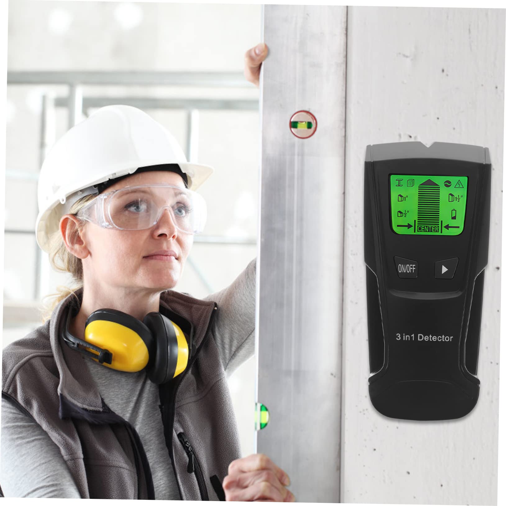EXCEART Scanner Per Rilevazione Di Cavi Elettrici Metalli e Bordi Di Pareti Dispositivo Elettronico Multiuso Rilevatore Da Parete Maniglia Ergonomica