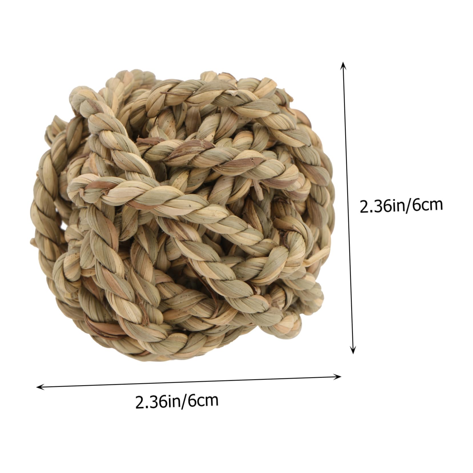 Housoutil 6pezzi Giocattoli Masticabili Rattan Naturale Per Piccoli Animali Palline Da Gioco Per Conigli e Porcellini Sicure Glutine Divertenti e Stimolanti Per Attività Di Rosicchiamento e