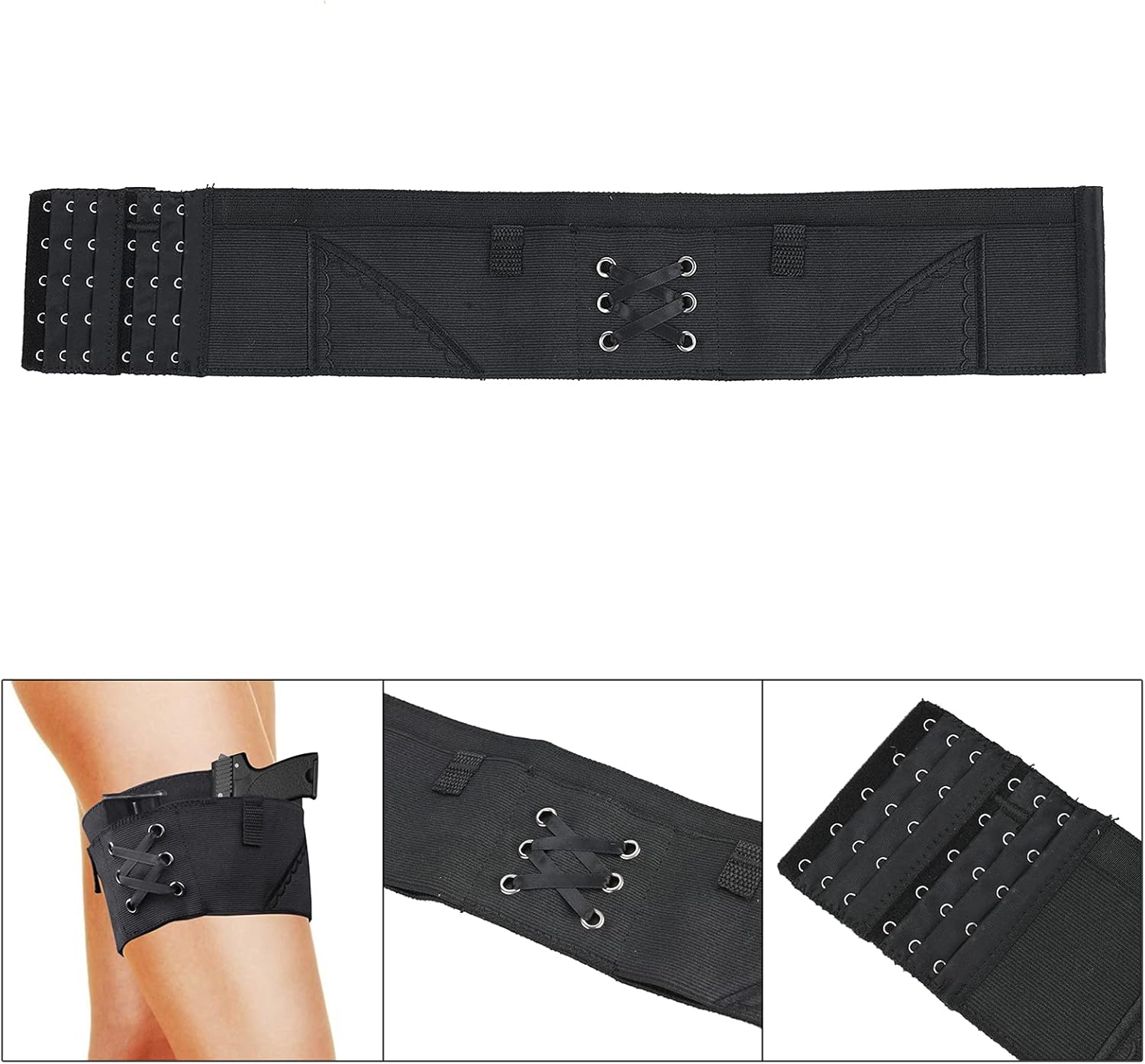 Concealed Carry Gun Leg Holster Universal Gun Leg Holsters for Women Thigh Holster Adjustable Ladies Black Pistol Holster - Image 2