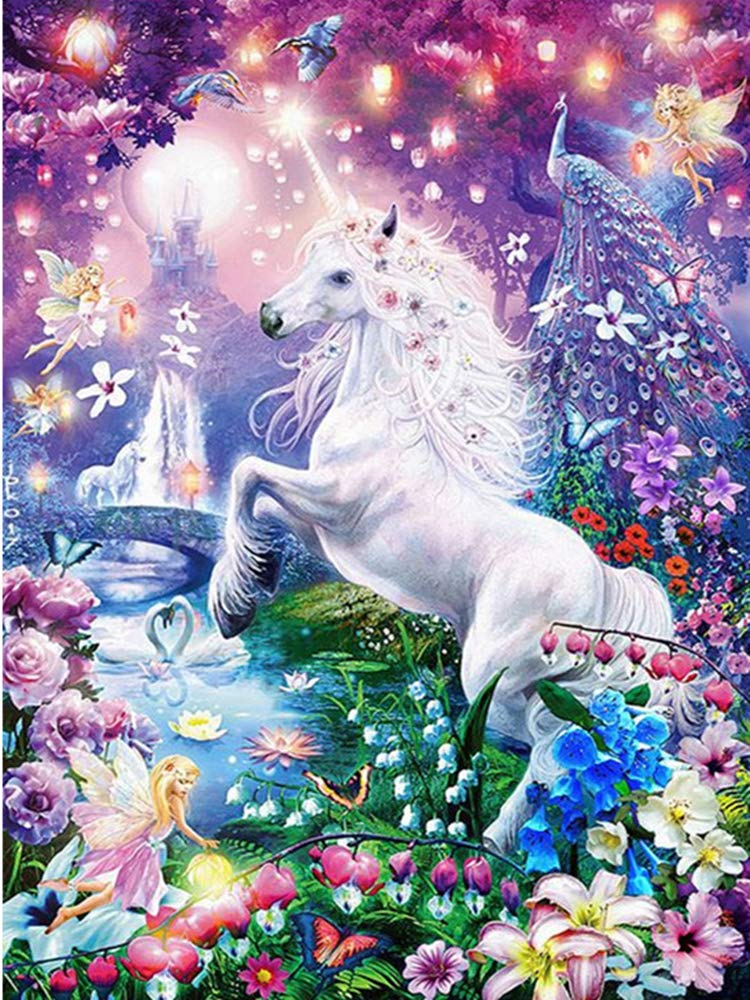 Nicole Knupfer Diamond Painting Pferd – 5D Diamantmalerei Set, 12,6x80 Cm, Vollständiges Kit