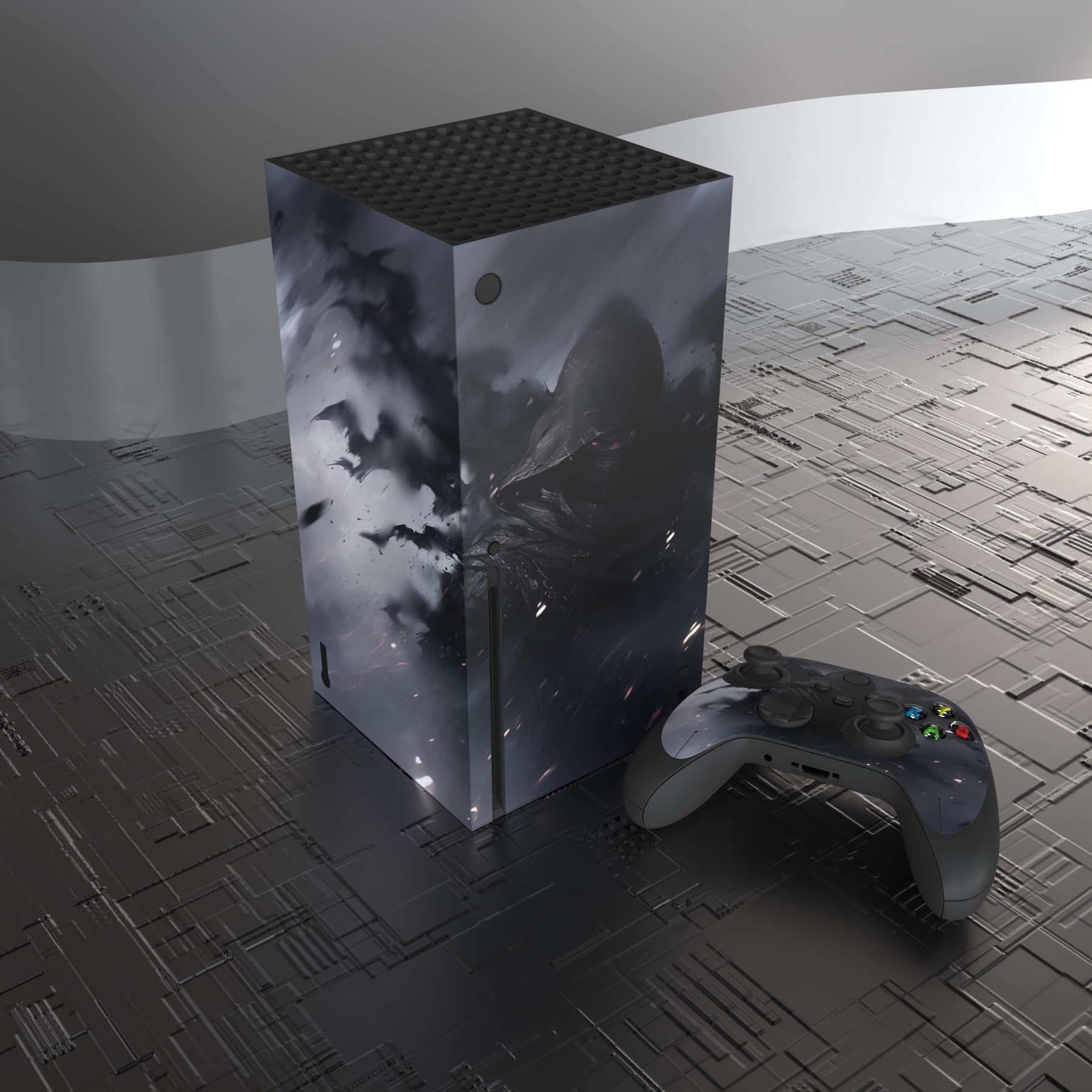 PlayVital Adesivo Skin per Xbox Series X Console&Controller Sticker Decal Cover Vinile per Xbox Series X-Assassino nell'Ombra
