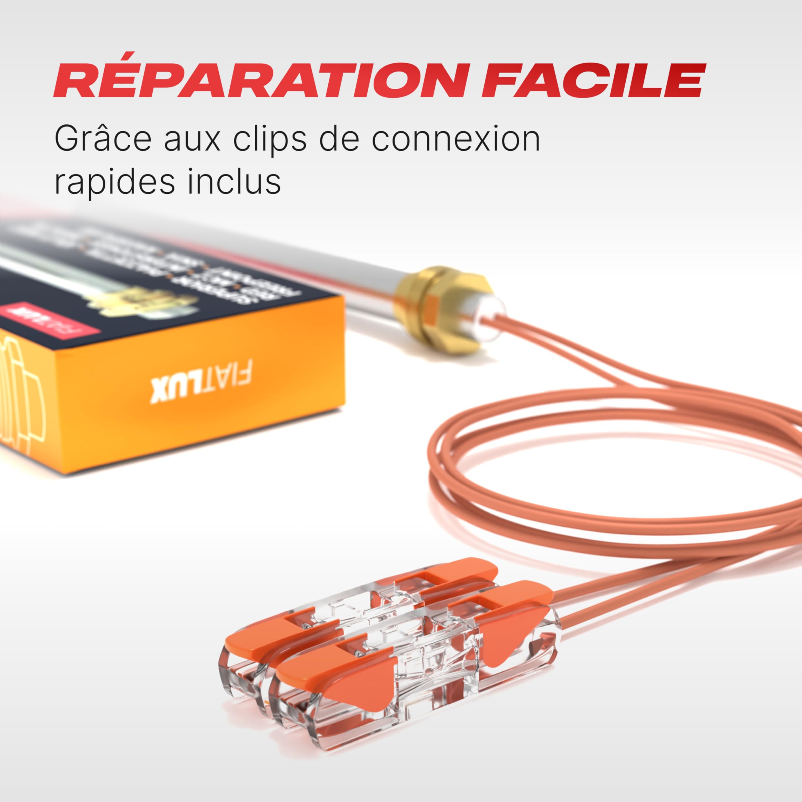 FIATLUX Bougie poêle à Granulé MCZ / Superior / Piazzetta / Jolly Mec / RED / Interstoves / Invicta / Freepoint / SKIA / Kausiflam (140/150mm - 280W - filetage 3/8'), (FL-0002)