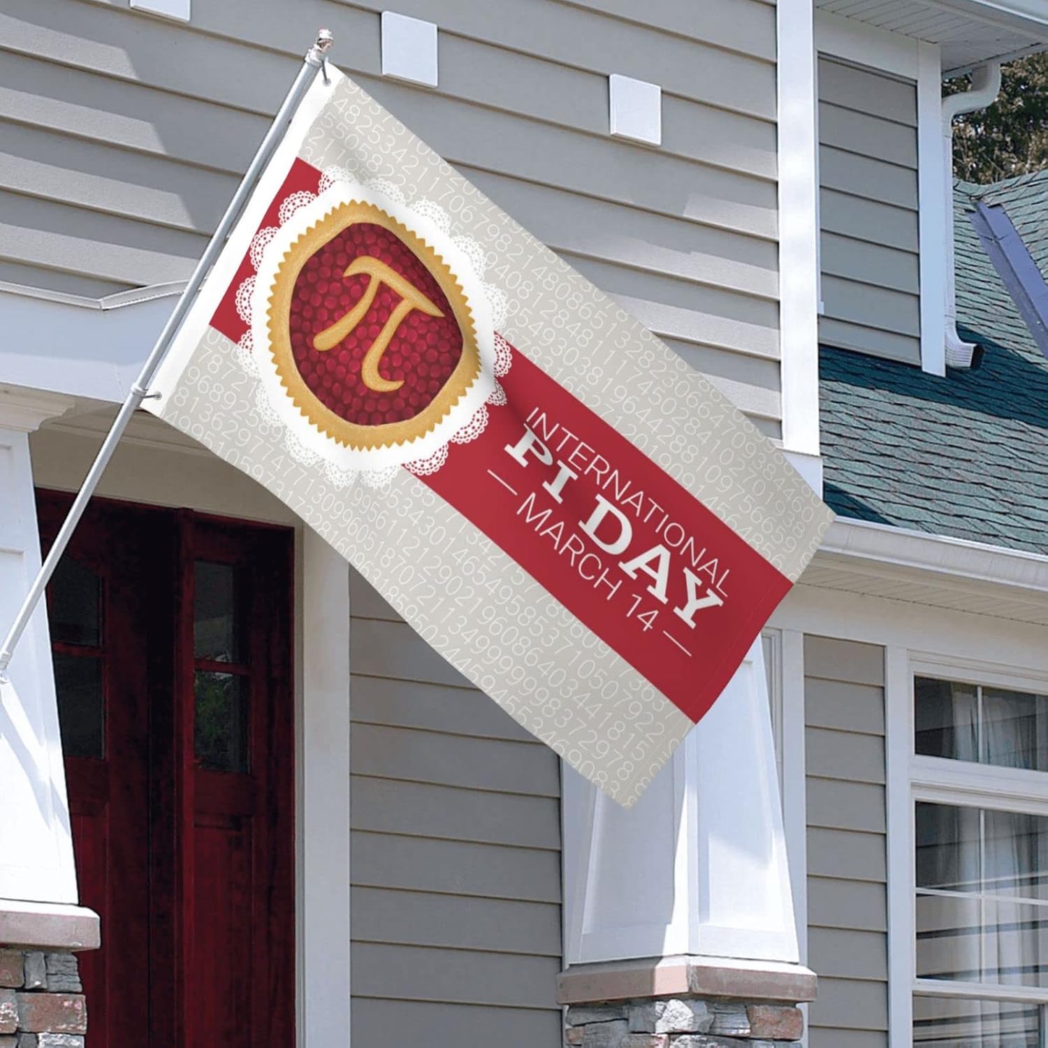 Funny Pi Day Spiral Pi Math 3.14 Flag 3x5 FT Double Sided Outside, Large Banner House Flag Yard Outdoor