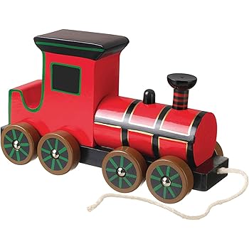 wooden pull along train