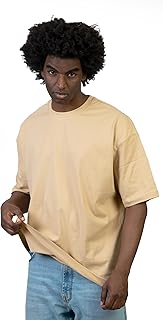 تيشرت كبير الحجم للرجال والنساء من ويلو، 100% قطن، فائق النعومة، جيد التهوية، ملابس الشارع كاجوال بقبة دائرية وأكمام قصيرة