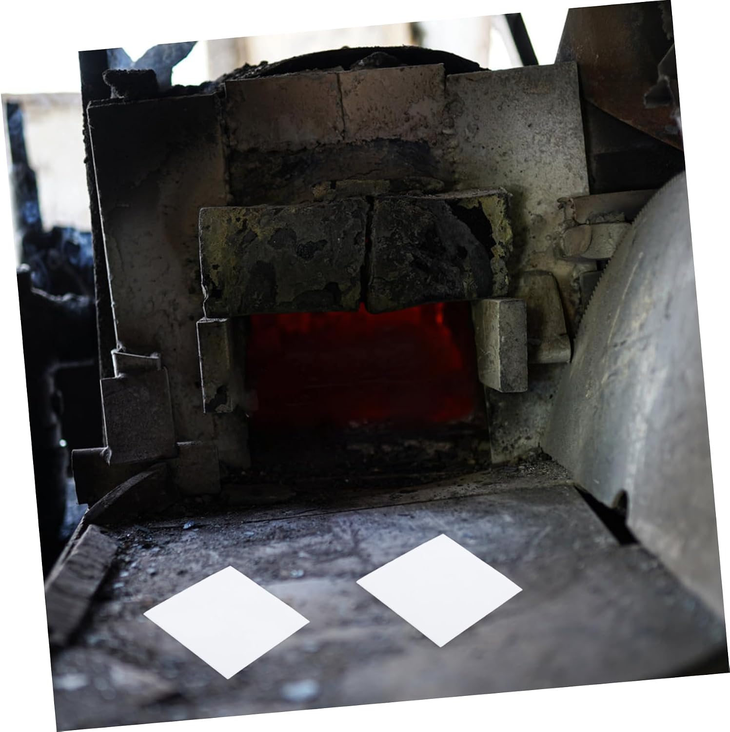 Uonlytech 50pcs Ceramic Fiber Insulation Paper for Microwave Kiln Sheet Fireproof DIY Pottery Crafting Durable Squares for Various Kiln Types