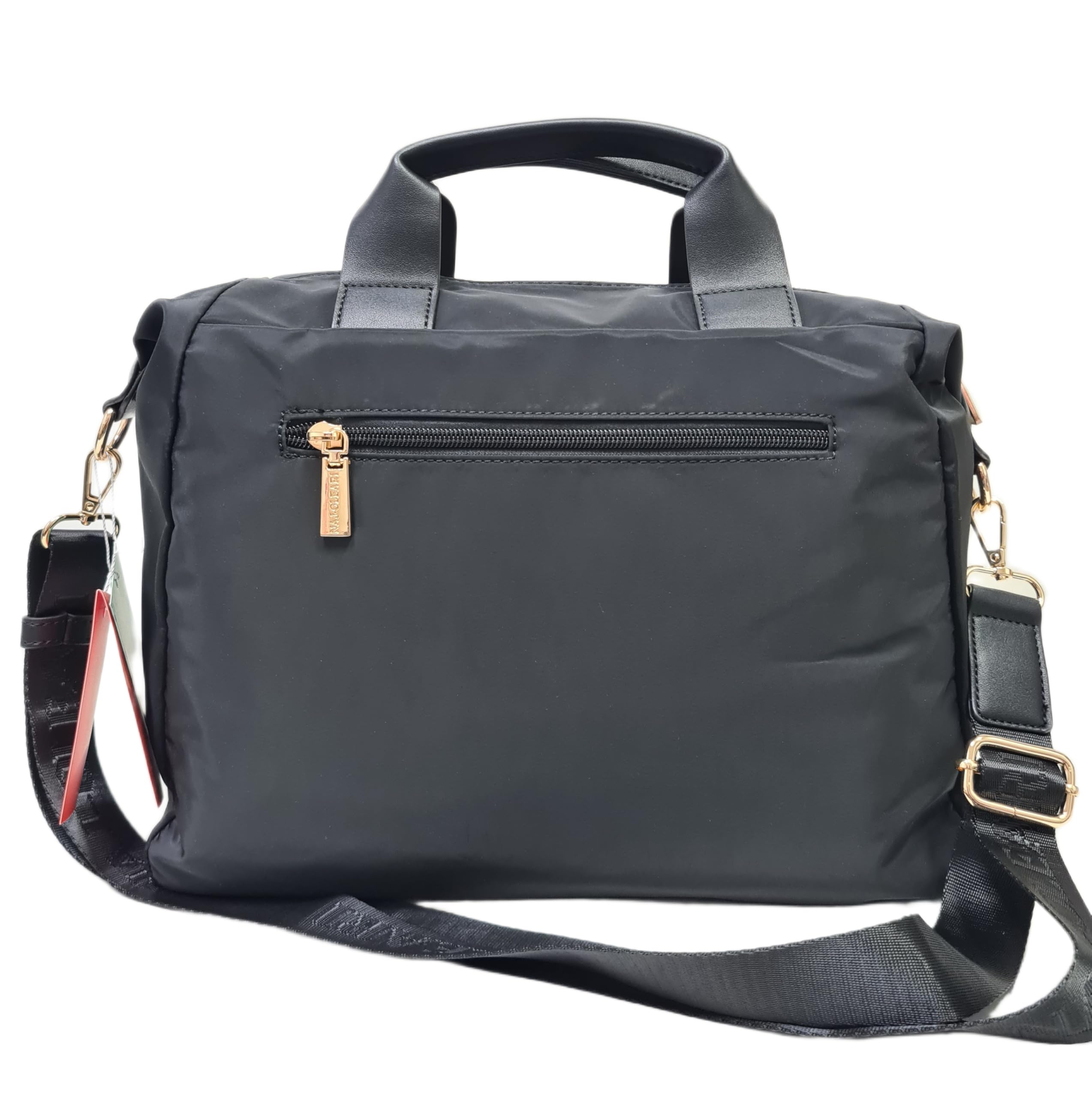 NAJ-OLEARI Borsa Donna In Nylon Cartella Multitasche Portadocumenti Multiuso ART. 61834 Prodotto Realizzato con 100% Nylon Riciclato (NERO)