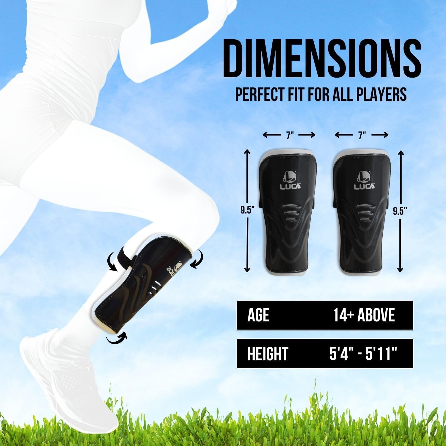 LUCA Soccer Shin Guards – Lightweight Protective Shinguards for Youth & Adults, Training & Match Play Boys, Girls, Men & Women - Image 6