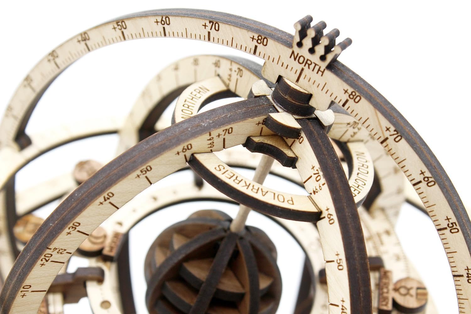 Bausatz Armillarsphäre Deluxe: Detaillierter Holz-Modellbausatz Einer funktionsfähigen Armillarsphäre in der hochwertigen Deluxe Edition.