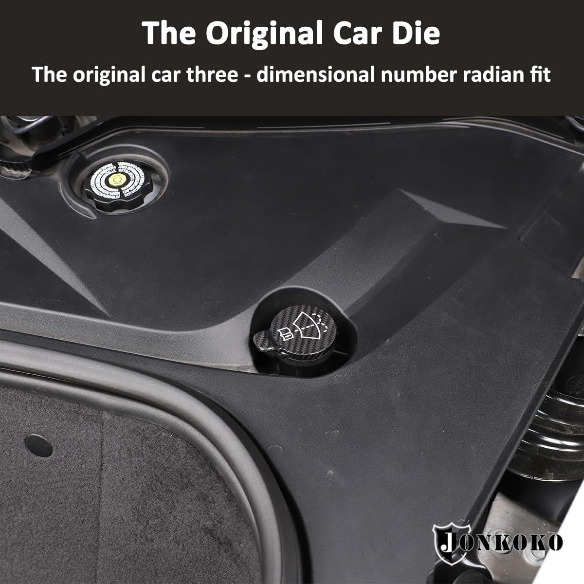 Windshield Wiper Washer Fluid Reservoir Tank Bottle Cap For Chevrolet Corvette C7 2014-2019 Car Coolant Reservoir Cap&Brake Master Cylinder Reservoir Cap(Windshield Washer Washer Reservoir Cap, Black)