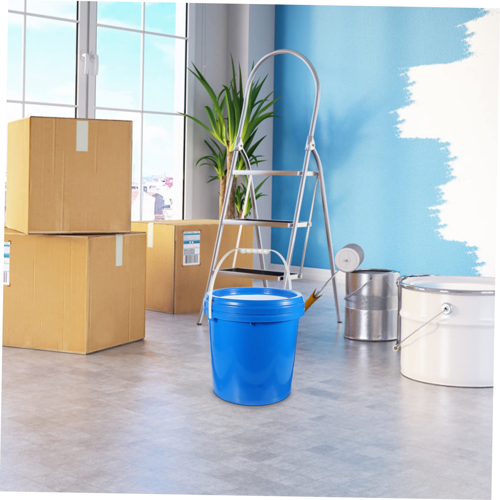 TEHAUX Cubo de Pintura Vacío Tapa Cubo para Almacenamiento de Pinturas y Proyectos de Arte
