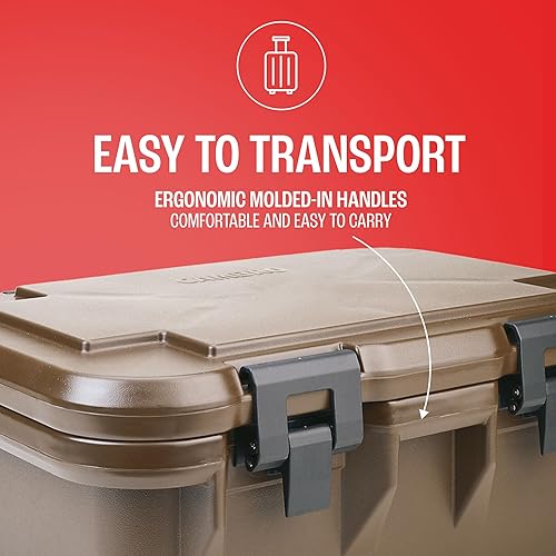 Miniatura 5 de Cambro Transportador aislado de bandeja de alimentos – Caja caliente de 6 pulgadas de profundidad y calentador de alimentos para catering