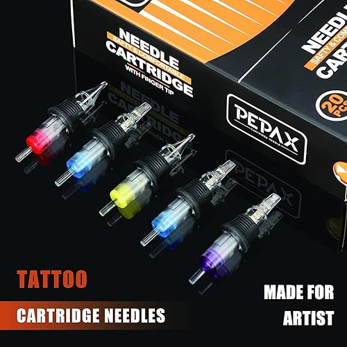 Miniatura 6 de Cartucho de agujas de tatuaje, 40 unidades, tamaños mixtos con 3RL 5RL 7RL 9RL estándar #10 redondo Liner para principiantes o artistas y máquina