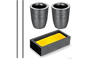 5 Pieces Crucible Metal Melting Kit - The Gold Melting Crucible is...