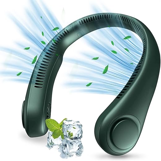 ROMINO Portable Rechargeable Neck Fan Personal Bladeless Air