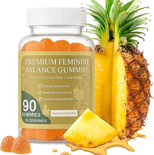 MATOP Gomitas de equilibrio femenino prémium para mujer, equilibrio de pH, nutrición de gomitas de piña hawaiana, natural, veganas, sin gluten, 90