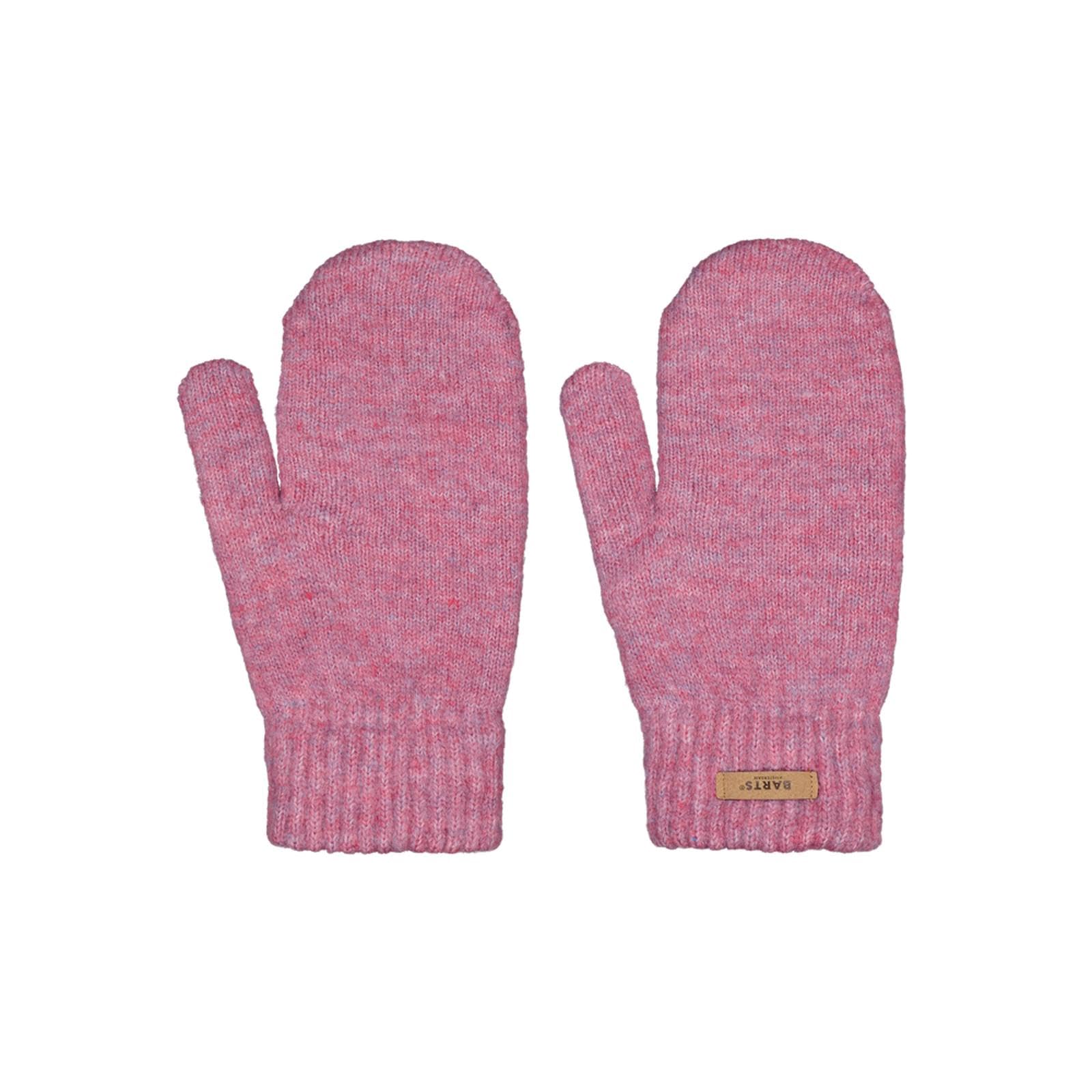 Barts Womens Witzia Comfy Soft Knitted Fleece Lines Mittens - Rose