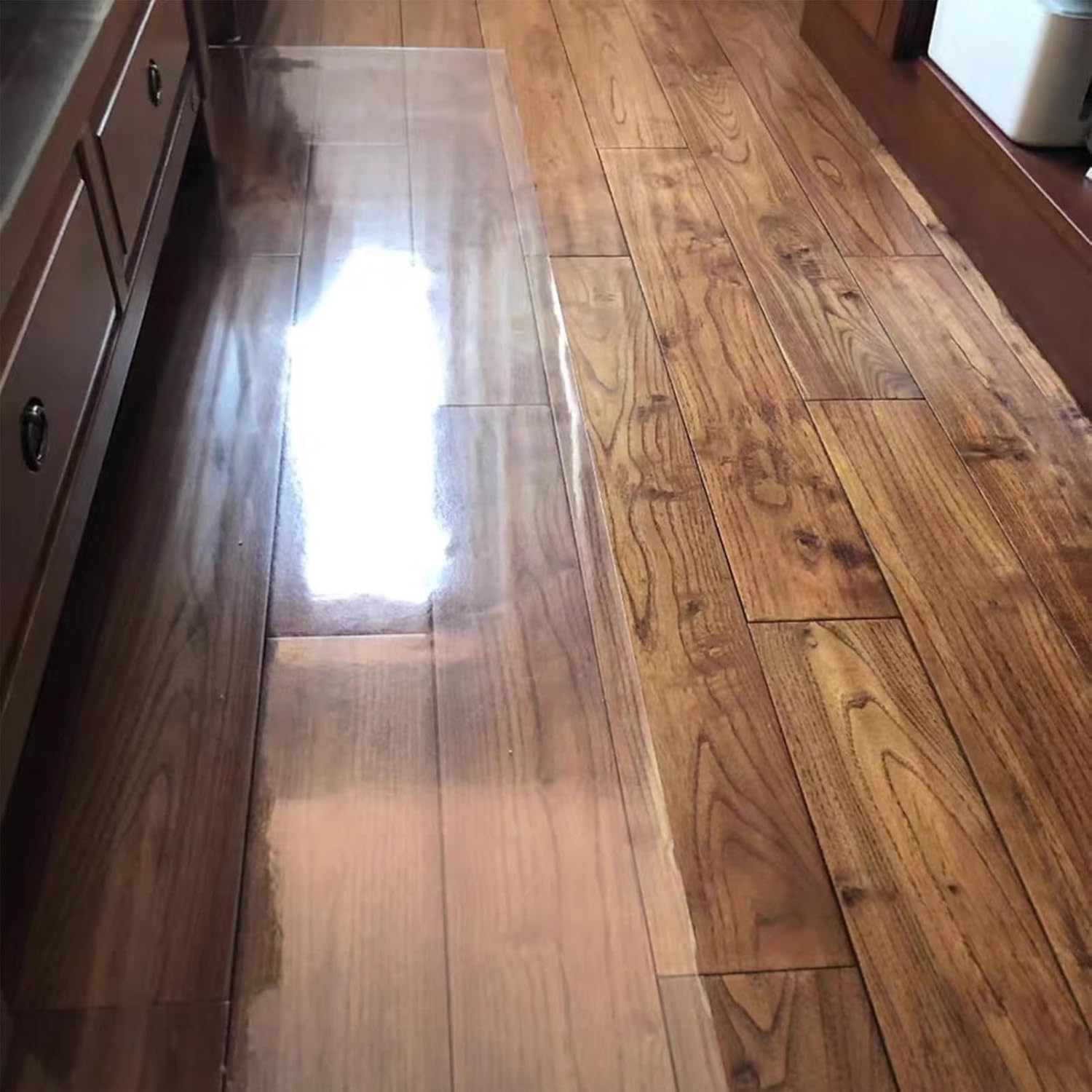 Wood/Tile Floor Transparent Mat Runner Rugs,Waterproof Rug Protector Cover for Photography Reflective,Kitchen Wear-Resistant Pad,120Cm X500Cm/3.9Ft X 16.1F,90CM X 200CM/3FT X 6.6FT