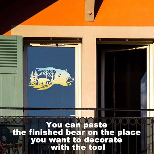 Miniatura 7 de Molde de resina de oso, decoración de pared con árbol de montaña y bosque, molde de silicona animal para fundición de resina epoxi, decoración de