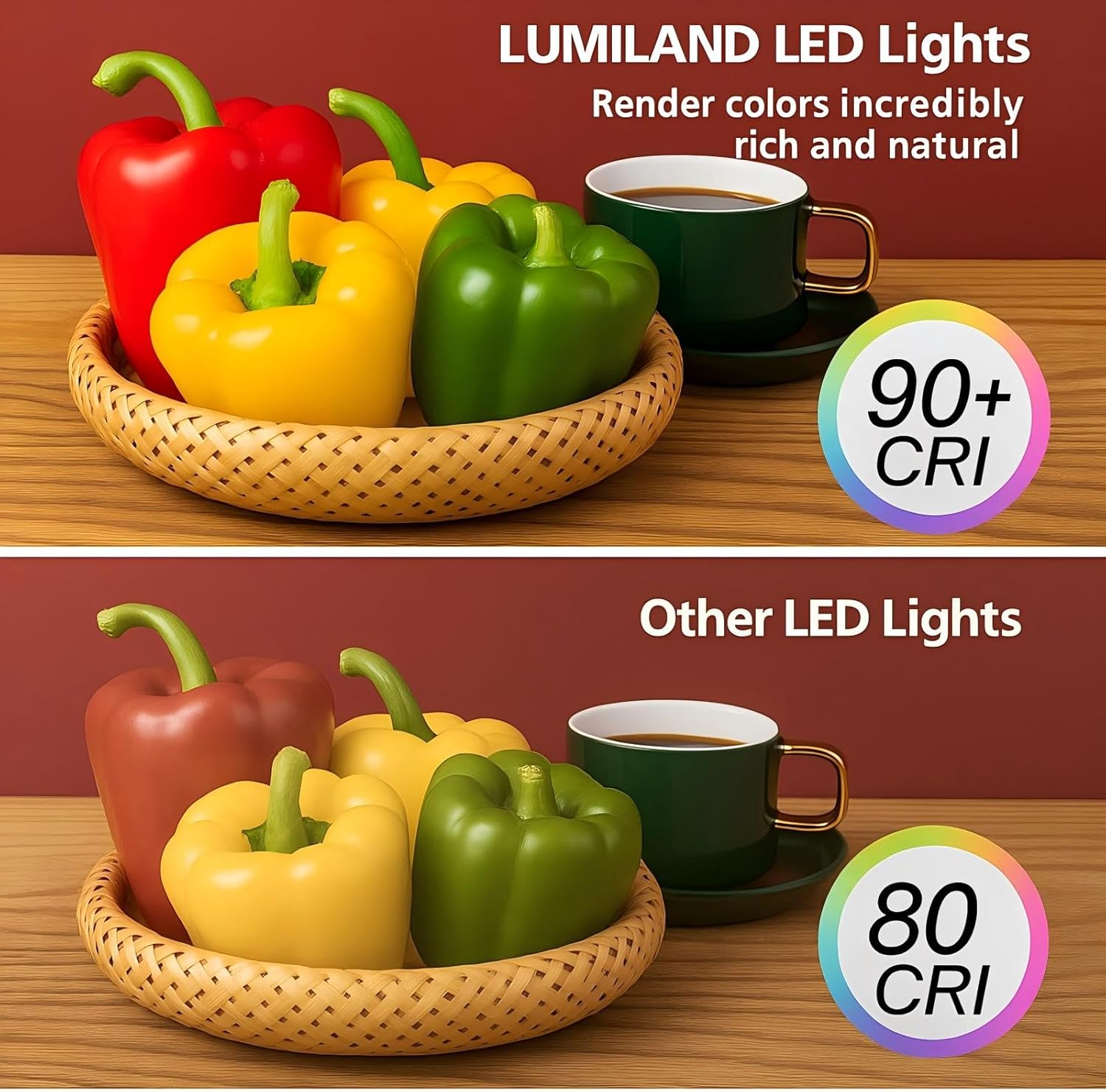LUMILAND Wired LED Puck Lights (2.7Wx3) Plug-in Lighting Natural White (4000K), LED Cabinet Light for Kitchen Can Be Surface Mount or Recess Mount, White