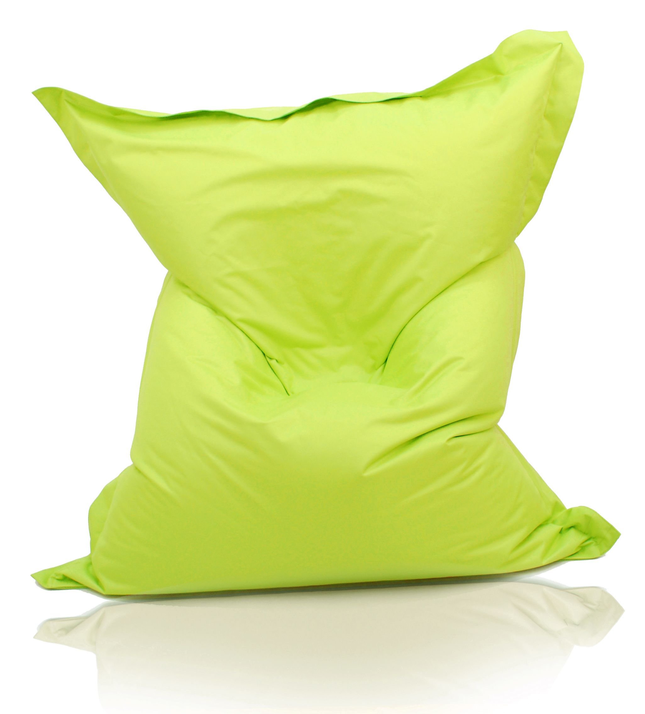 Kinzler S-10026/27 XXL Riesensitzsack, 140x180 cm, Sitzsack Outdoor Indoor, in vielen verschiedenen Farben, mit Innensack, apfel grün