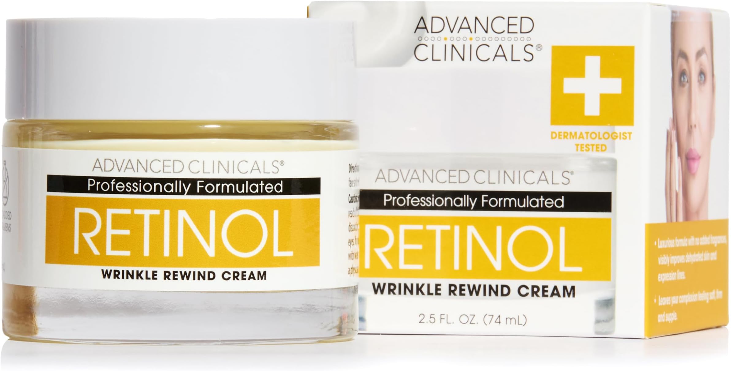 Retinol Cream Face Moisturizer | Encapsulated Retinol Lotion For Face With Ferulic Acid + Vitamin E To Soften Appearance Of Crepey Skin & Look of Fine Lines & Wrinkles, 2.5 Fl Oz