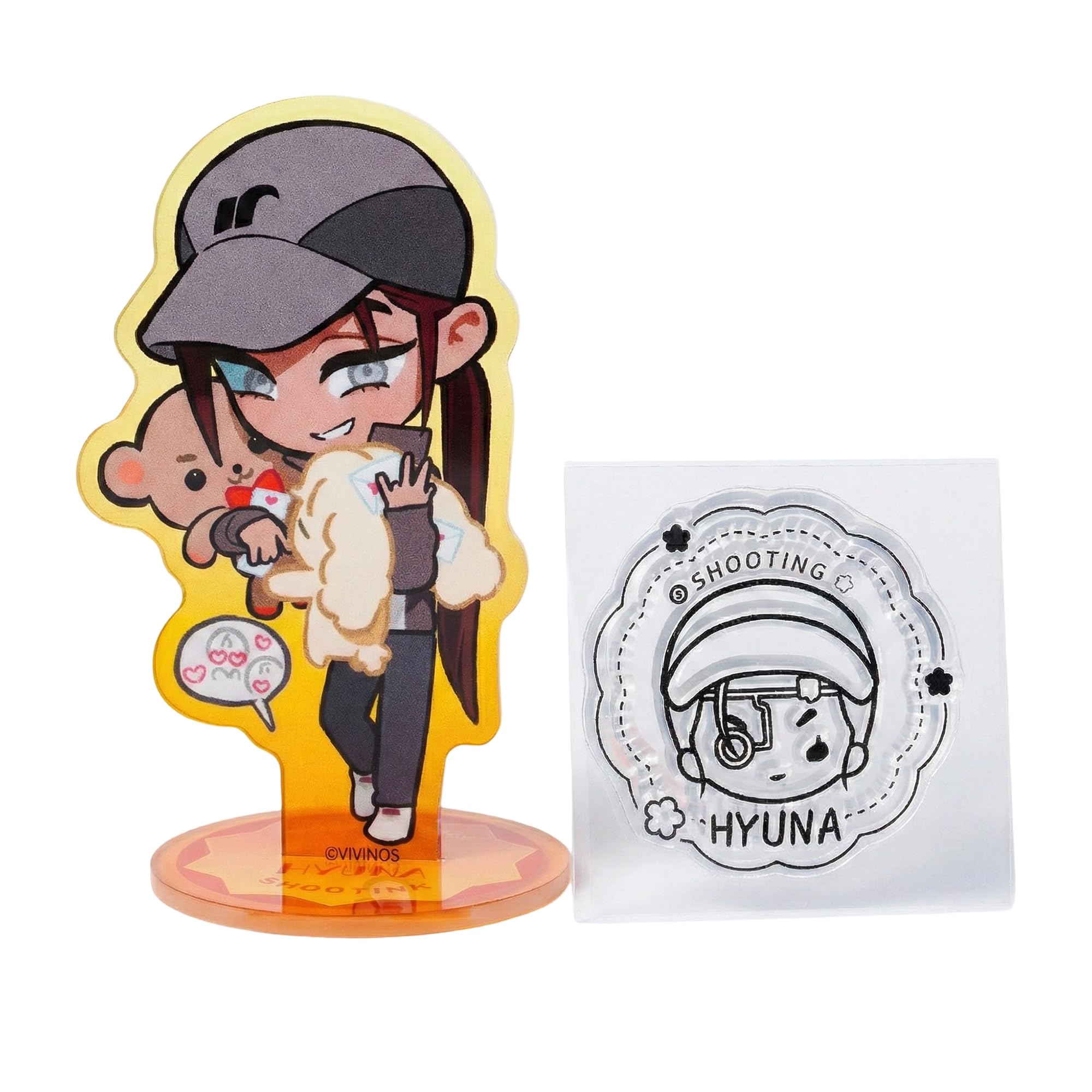 YJacuing Alien Stage Passion Love Series Acrylic Stand Stamp, Official ALNST 3rd Anniversary Collectible Anime Merch (Hyuna)