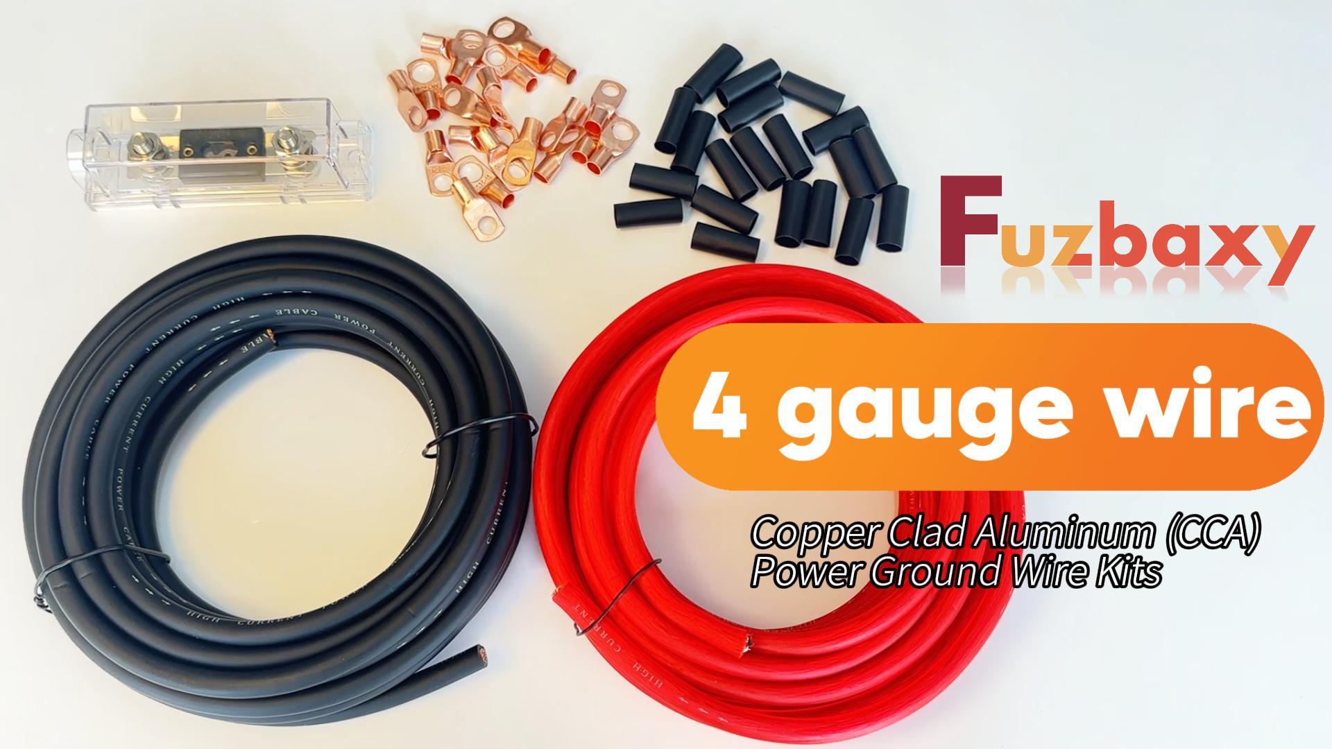 Amazon.com: Fuzbaxy 4 Gauge Wire Kit 25ft Red+25ft Black CCA 4 AWG 
