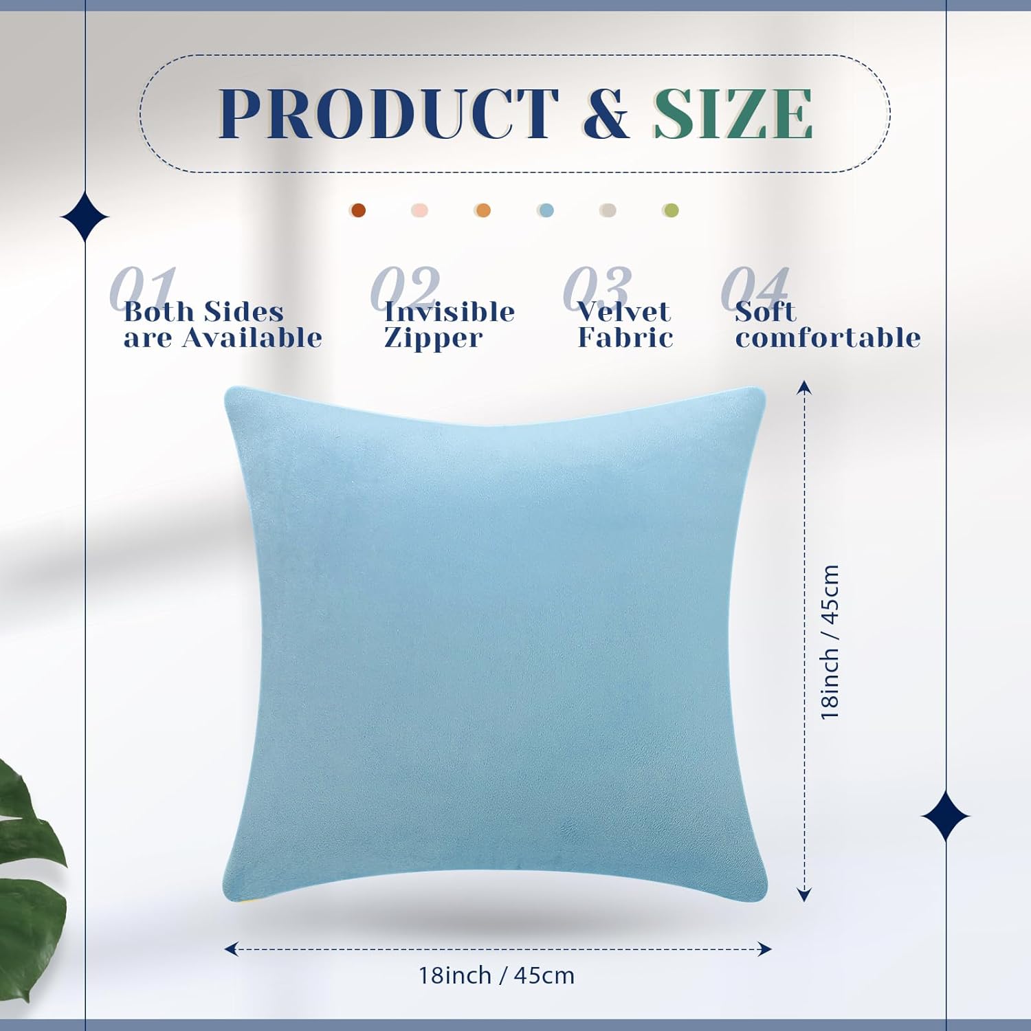 Mixweer 12 Pcs Colorful Velvet Pillow Covers 18 x 18 Inches Decorative Throw Pillow Covers Farmhouse Cozy Couch Cases Soft Square Throw Pillowcase for Sofa Bed Home Decor