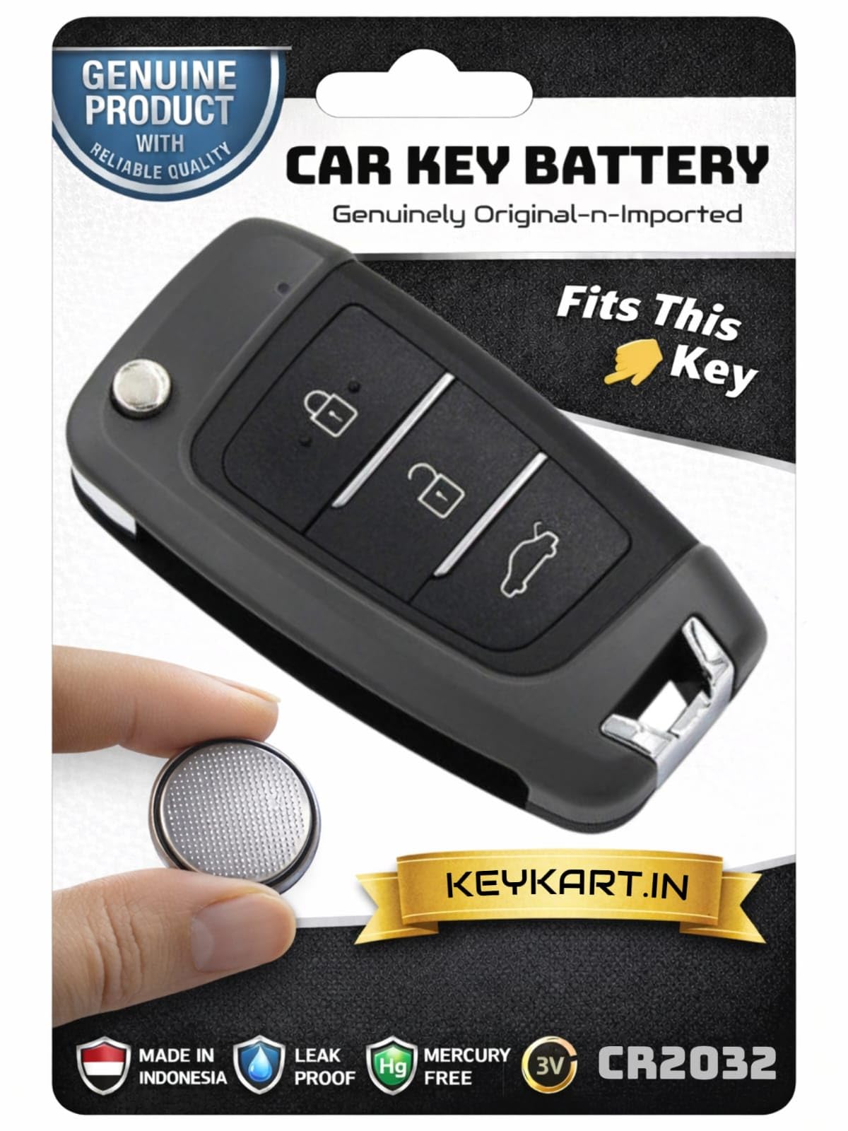3V Lithium Coin Battery Cell - Hyundai Car Remote Key Battery I KEYFOB I Smart Key Battery, Original-n-Genuine Automotive Series I*CR2032/1/HYN/016* (Pack for 1 Key)-image-38