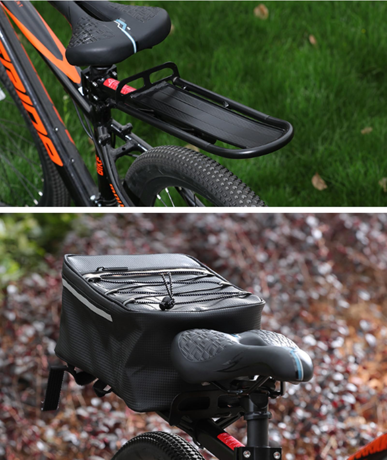 Fahrrad Gepäckträger, Maximalbelastung 15kg, Einstellbare Gepäckträger aus Aluminiumlegierung, Mountainbike Fahrrad Hinten Rack, Fahrradgepäckträger Schnelle Montage
