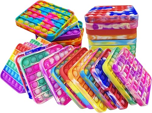 Miniatura 1 de 24 piezas de juguetes para ansiedad de burbujas para recuerdos de fiesta, alivio del estrés y la presión, juguetes para niños, juguete a granel para