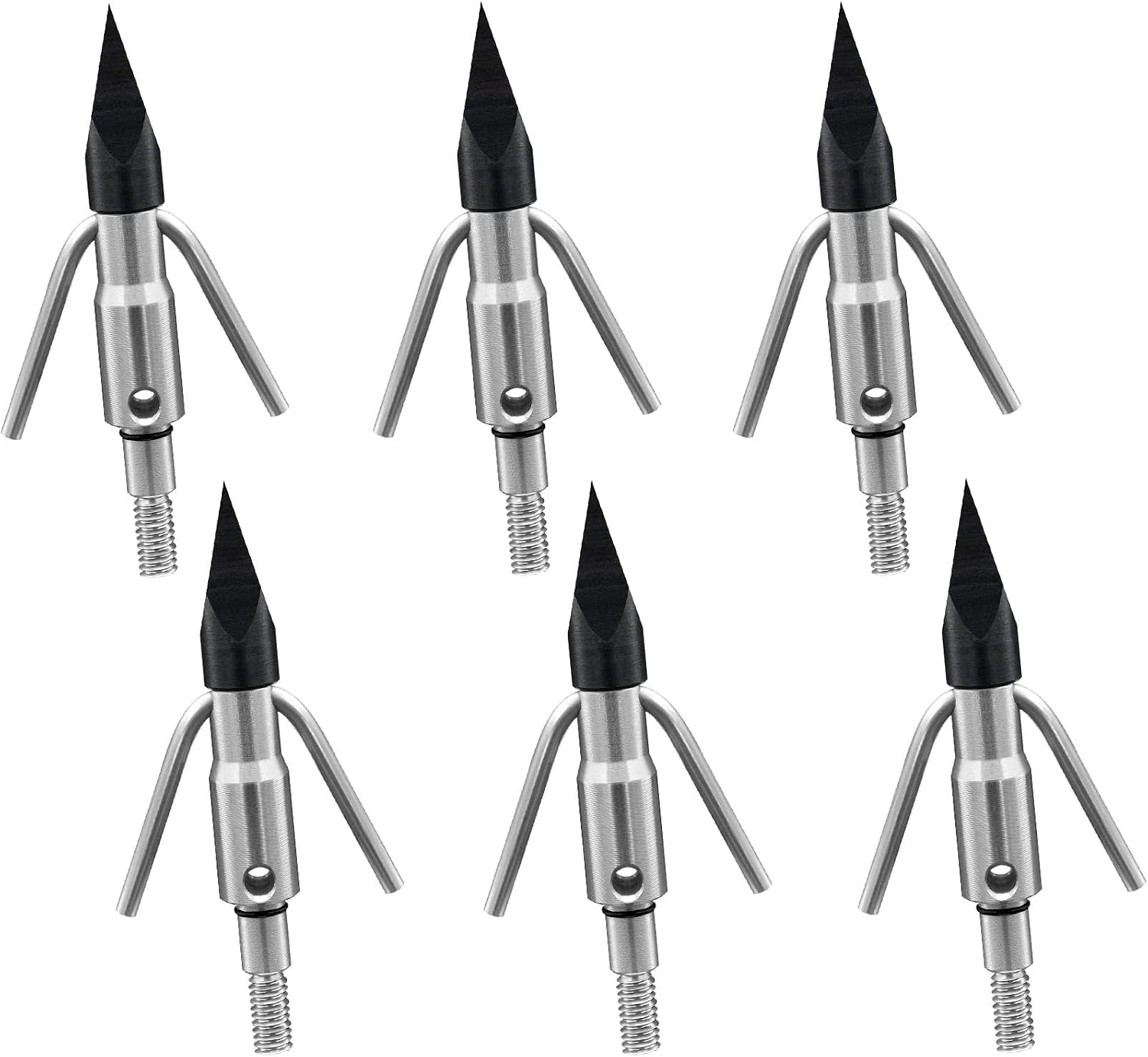 6/12 Pack Bowfishing Broadhead Bow Fishing Tips 225 Grain for Compound Bow, Crossbow and Recurve Bow