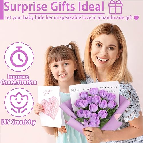 Vista 5 de FunzBo suministros de arte y manualidades para niños – Kit de suministros de arte para manualidades para niños de 4 5 6 7 8 9 – todo en uno D.I.Y.