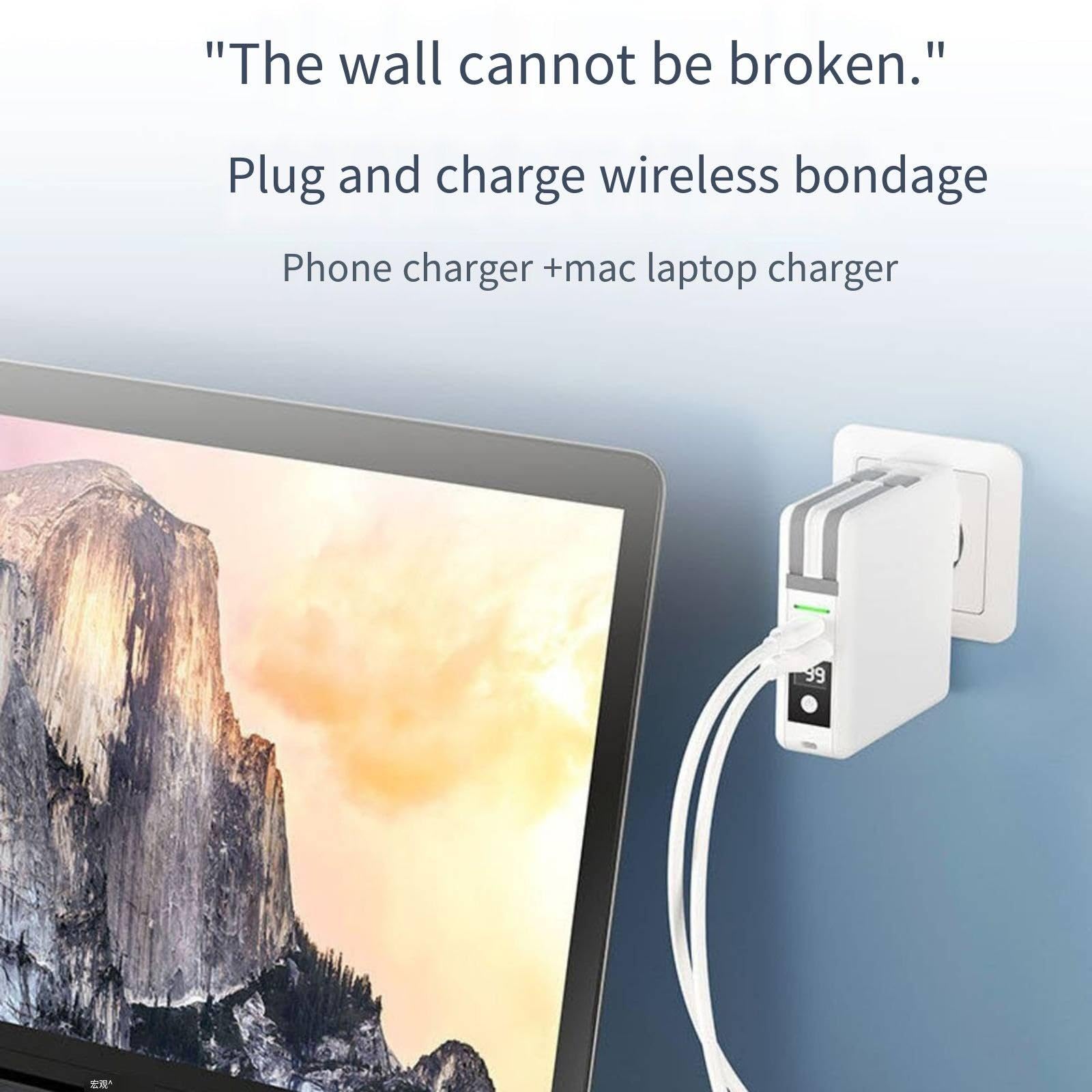Ładowarka bezprzewodowa magnetyczna 15 W z podwójnym przewodem Pd22,5 W, szybki powerbank o dużej pojemności, przenośny zasilacz, biały