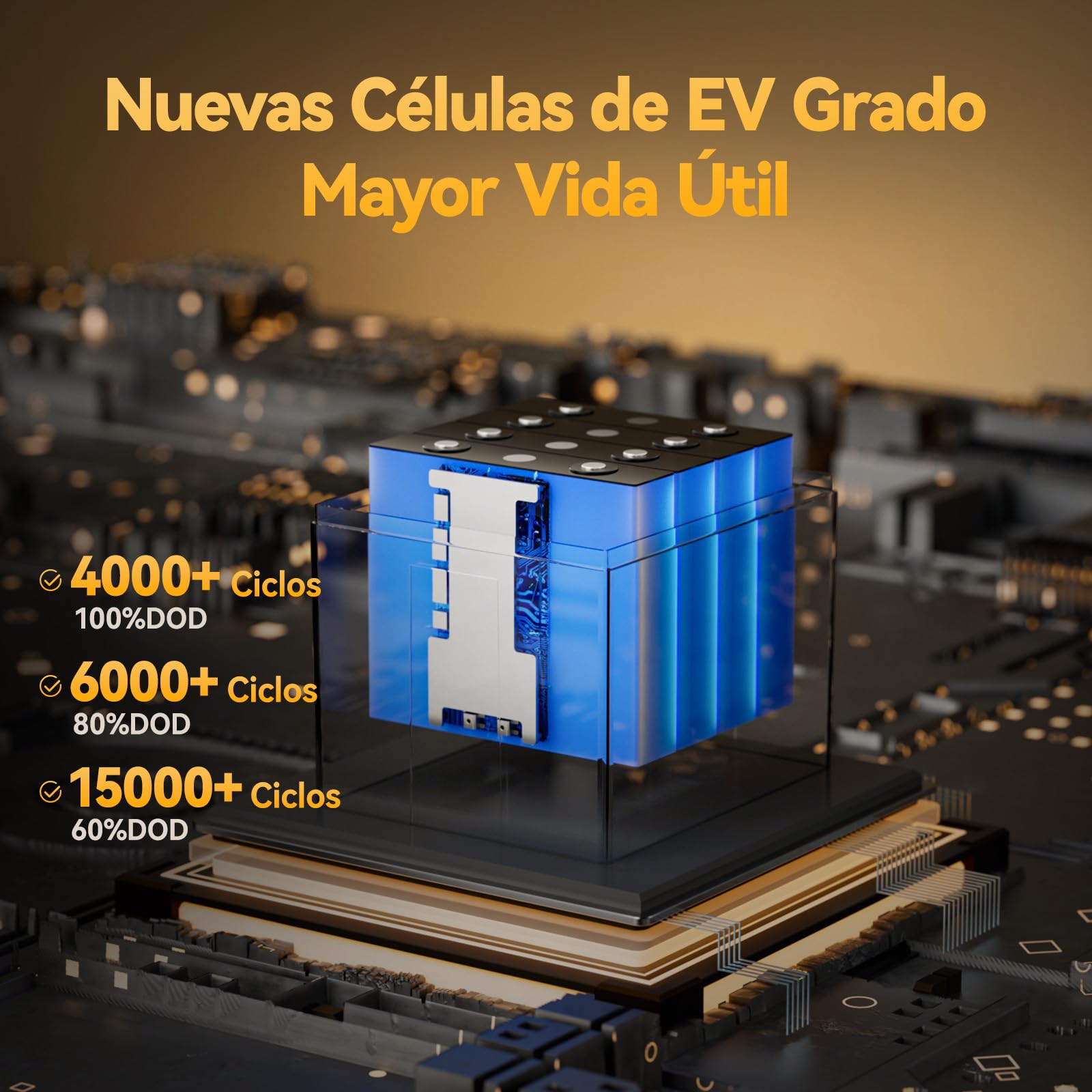 Power Queen Batería LiFePO4 12V 50Ah con 50A BMS para Caravan | 640Wh con Hasta 15000 Ciclos Recargables,Batería Portátil y Ligera para Motor para Curricán,Barco,Sistema Solar